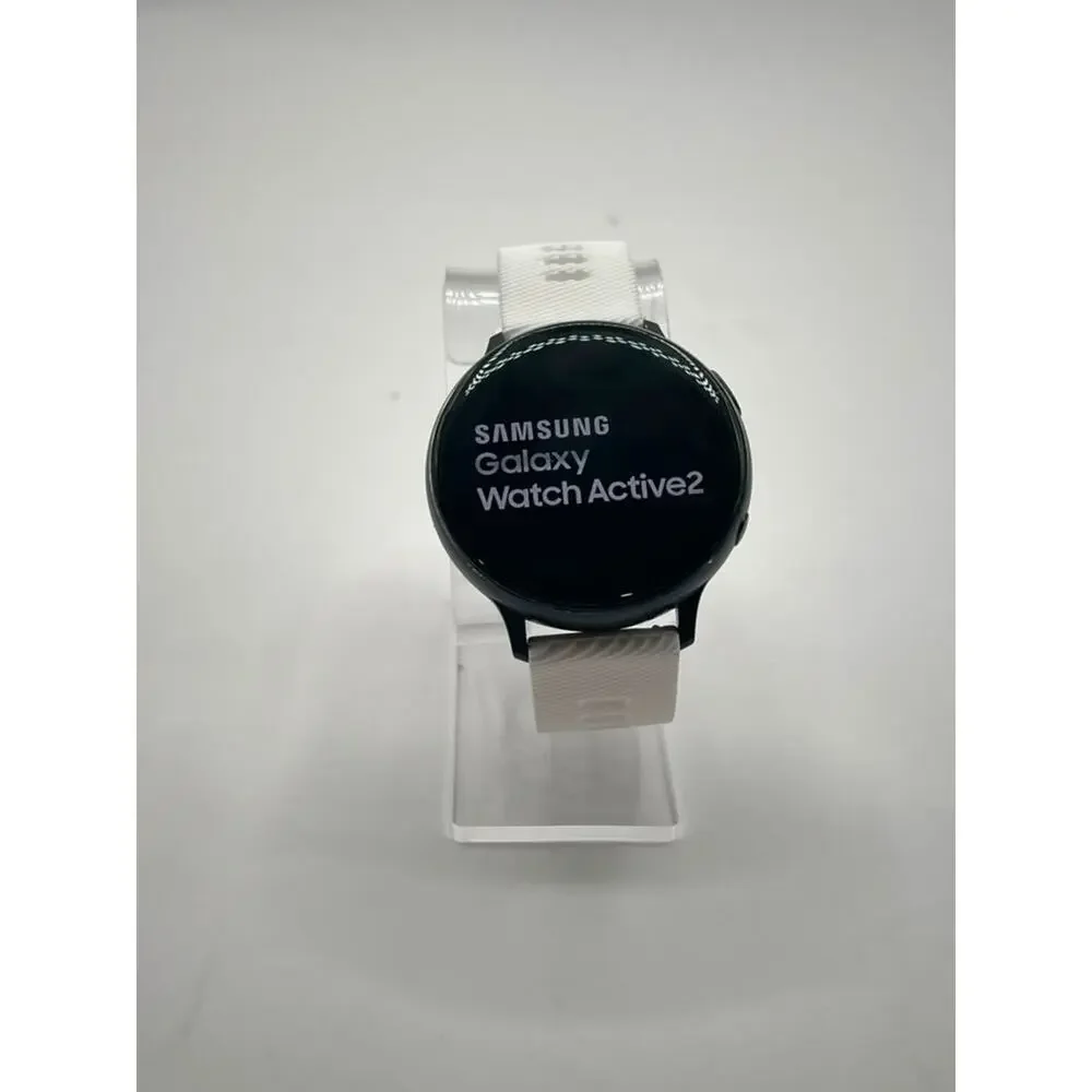 Samsung Galaxy Watch Active2 SM-R820 44mm Smartwatch Dark Blue White Band Tested